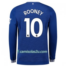 Camisolas de Futebol Everton Rooney 10 Equipamento Principal 2018/19 Manga Comprida
